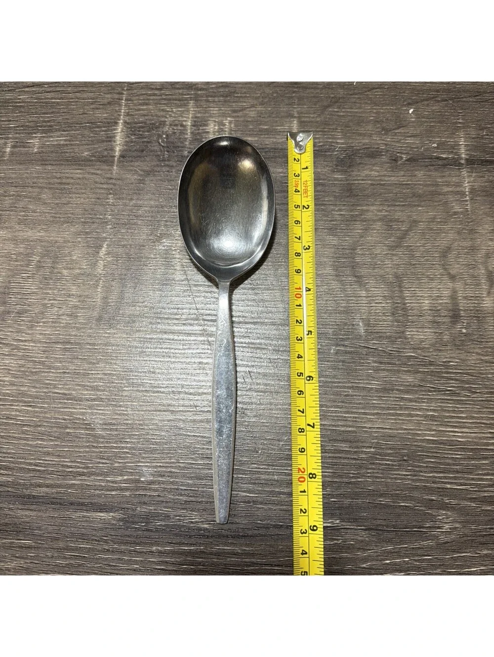 Amcrest Stainless Silhouette Serving Spoon Made in Japan Large Flatware Ladle 9”